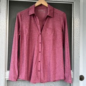 Eddie Bauer buttoned up stretchy shirt Medium
